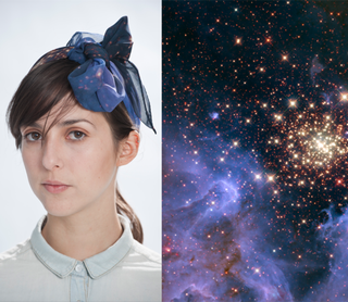 Illustration for article titled Dreamy scarves with NASA spaceporn printed directly on them